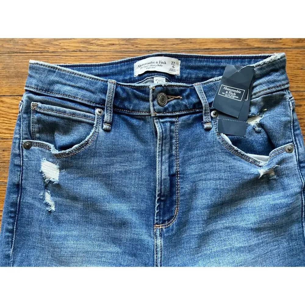 ABERCROMBIE & FITCH 'The Super Skinny Ankle High Rise' sz 4/27 (NWT)